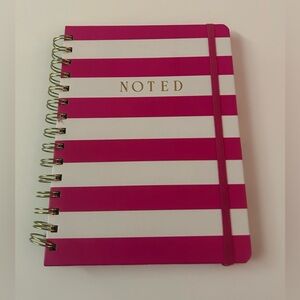 New Spiral Hard Cover Journal Pink White “Noted” 200 Lined Pages made Vietnam